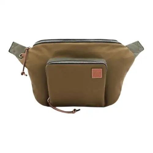 LOEWE Canvas Bag Fanny Pack Men's Khaki Green