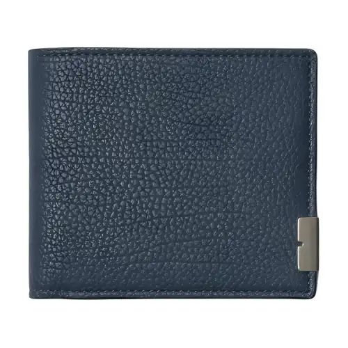Burberry Calfskin Wallet Men's Lake Blue