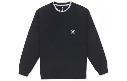 Converse T Shirts Men's Black Crew Neck Moderate Straight Fit