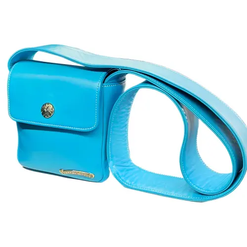 Chrome Hearts Cow Leather Crossbody Bag, Shoulder Bag Women's Blue