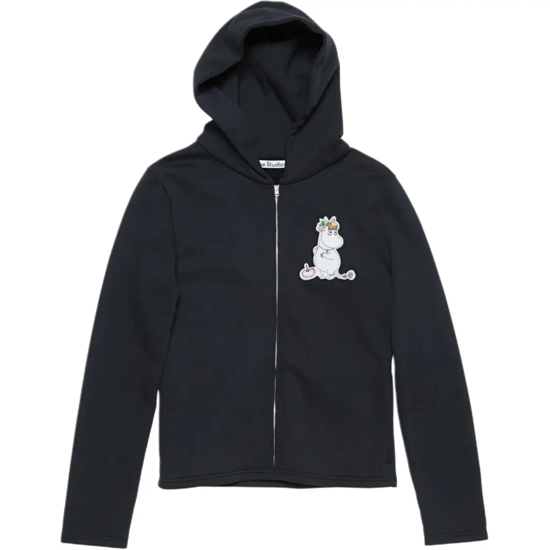 Acne Studios unicorn-applique zip-up hoodie