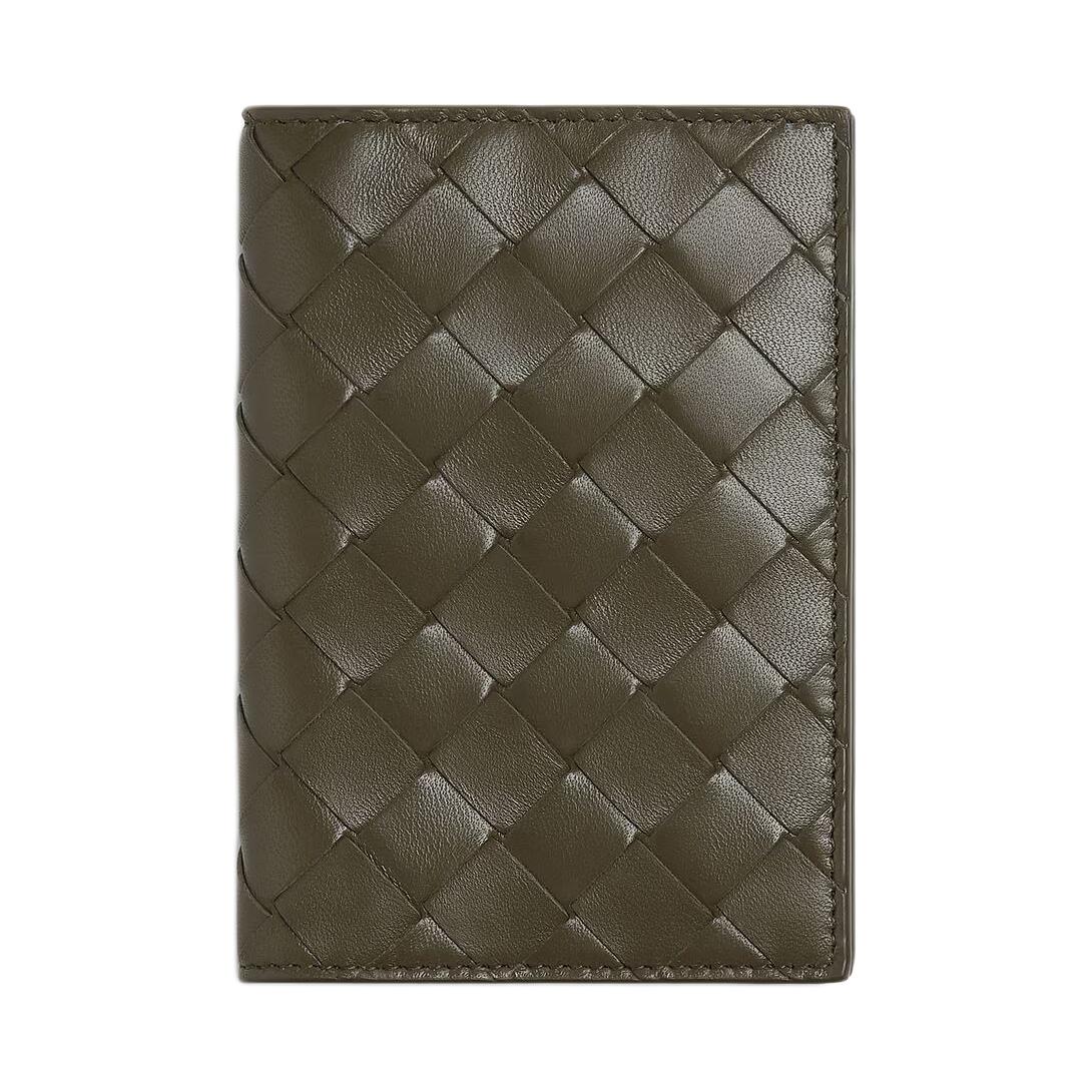 Женский кардхолдер Bottega Veneta Intrecciato (зеленый)