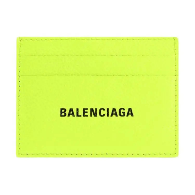 Balenciaga Cash Cow Leather Card Holder Card Holder Men's Yellow