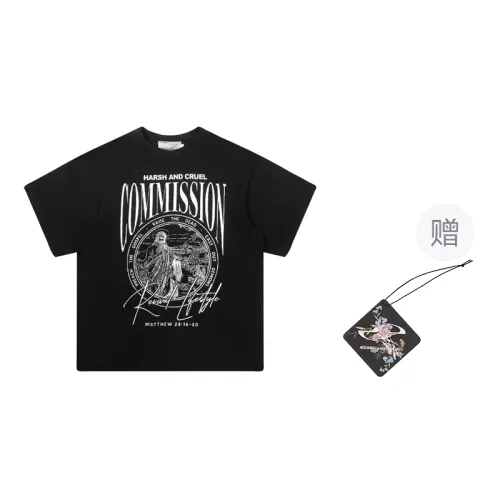 HARSH AND CRUEL T Shirts Unisex Crew Neck Moderate Straight Fit