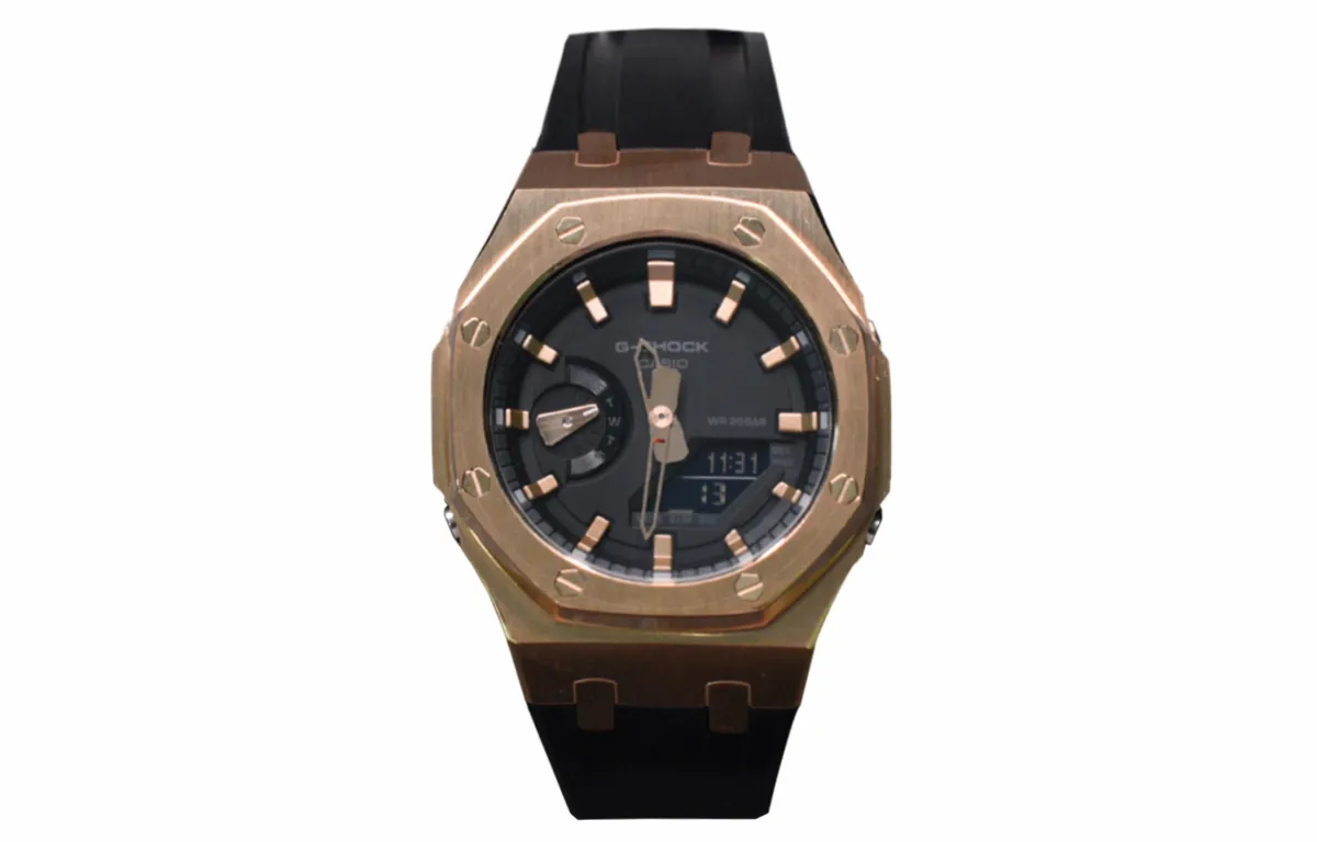 CASIO Men Liquid Crystal/Analog Dual Display Series 44mm Black Watch