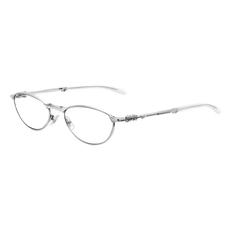 GENTLE MONSTER Metal Cat Eye Eyeglass Frames Unisex Silver