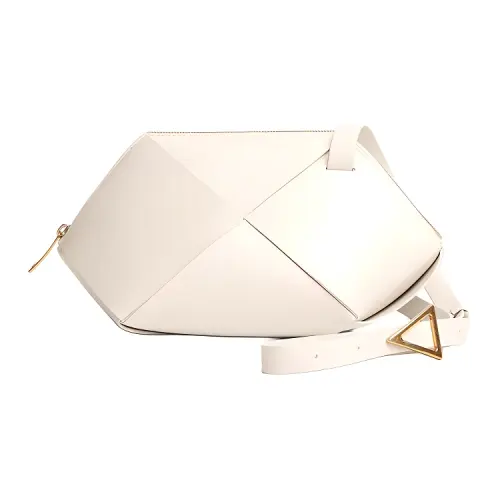 Bottega Veneta Cow Leather Shoulder Bag, Crossbody Clutch Mini Women's Chalk White