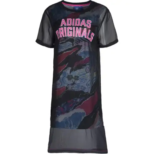Adidas Originals Trefoil Collection Short Sleeved Dress Women's Black