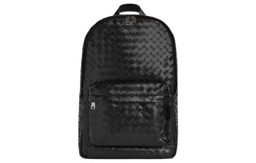Bottega Veneta Leather Backpack Medium Men's Black