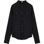 LOEWE Shirts Men's Black Lapel Moderate