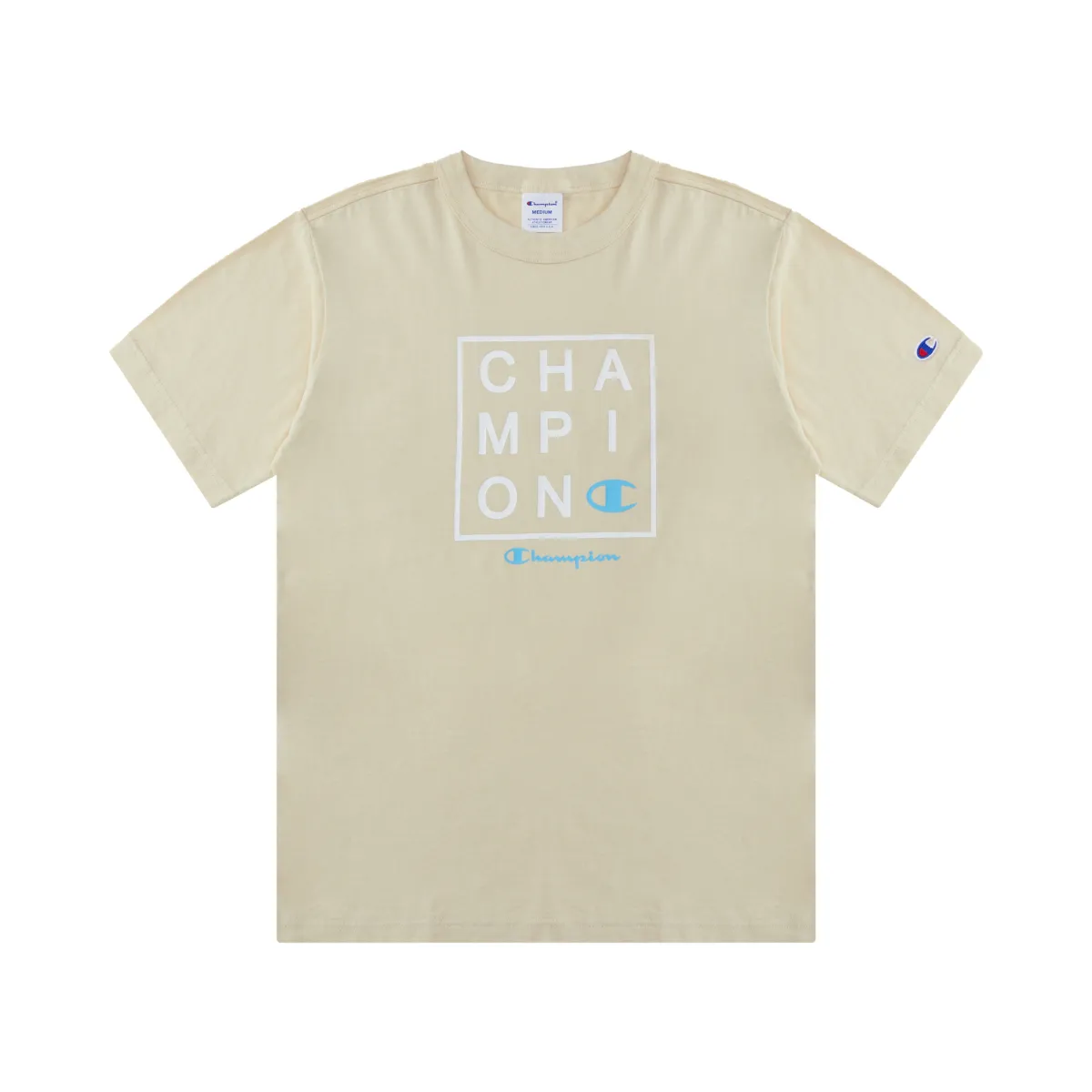 Champion T-Shirts Unisex Crew Neck Thickened Straight Fit