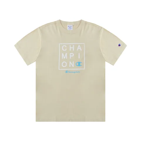 Champion T-Shirts Unisex Crew Neck Thickened Straight Fit