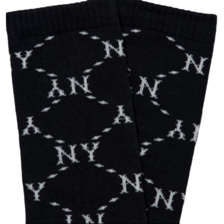 MLB Old Flower Crew Socks Unisex Black