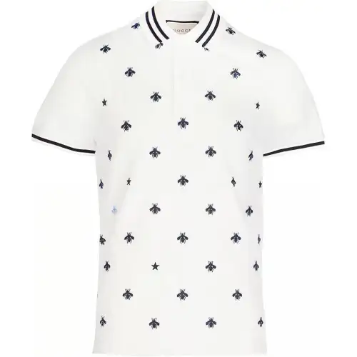 GUCCI Bee-embroidered Polo Shirt