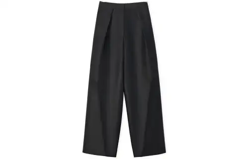 LOEWE Casual Pants Women's Black Moderate Straight Fit Pants
