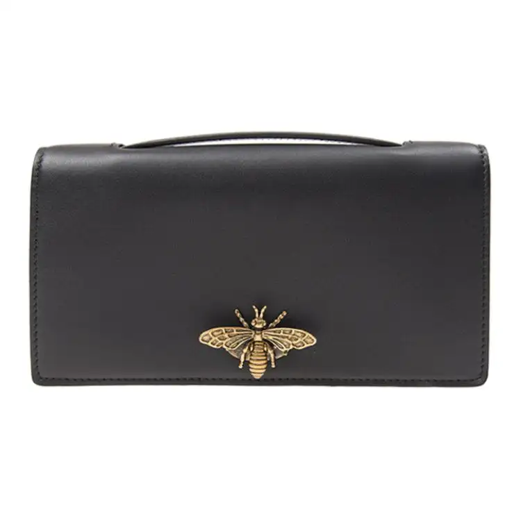 DIOR Calfskin Clutch Women's Black