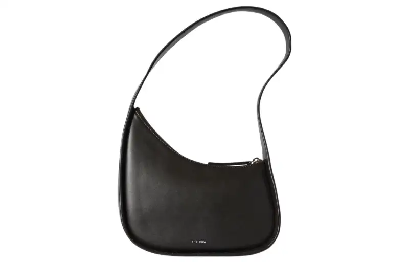 THE ROW Half Moon Smooth Calfskin Handbag, Shoulder Bag Regular Women's Black