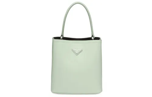 PRADA Panier Shiny Leather Shoulder Bag, Crossbody Bag, Handbag Women's Green