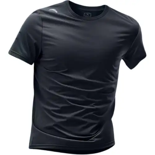 ANTA T Shirts Men's Basic Black 7141 9 Crew Neck Thin