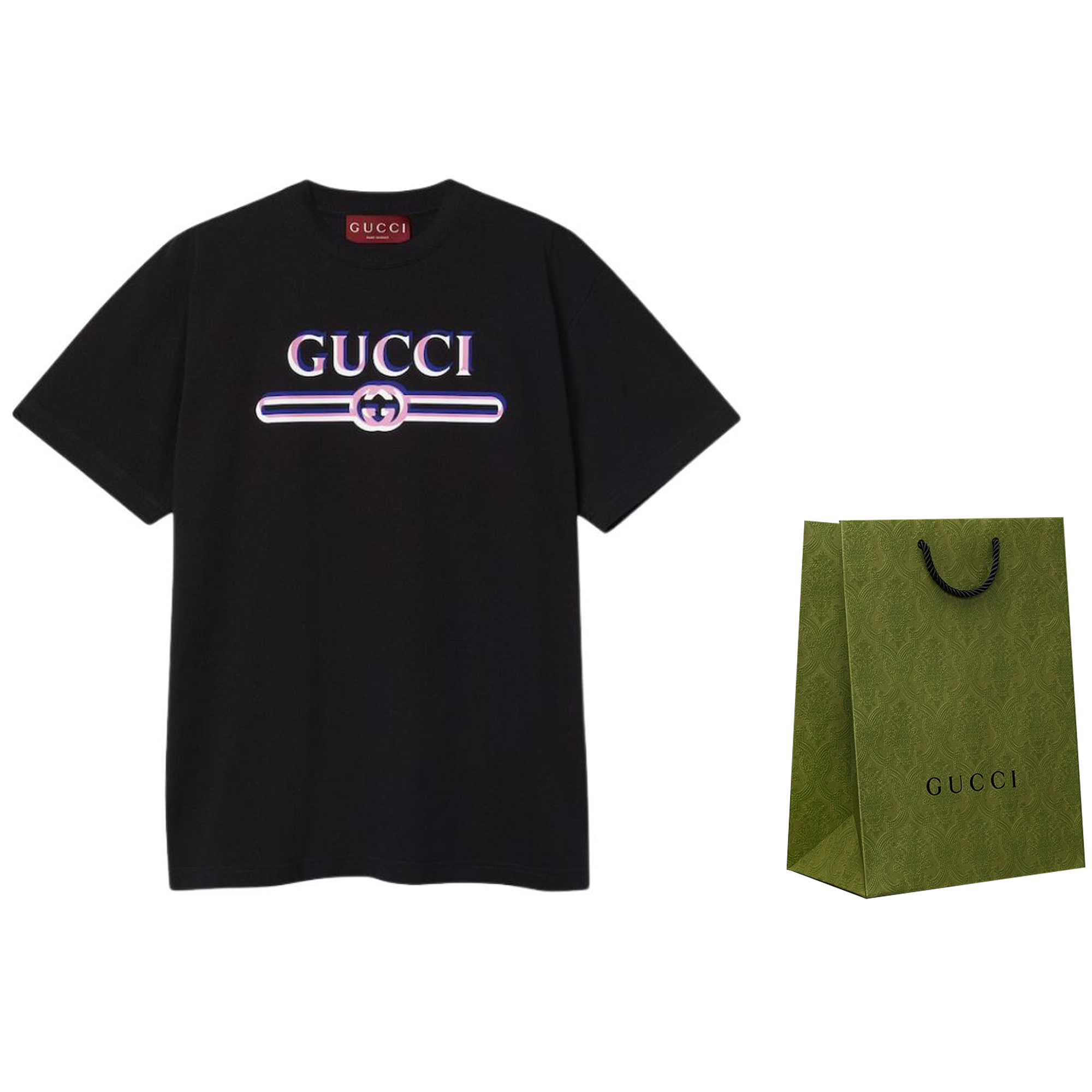 Женская футболка Gucci (черная) — фото 3