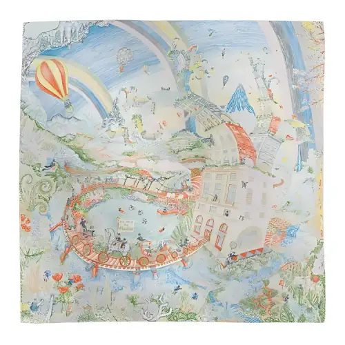 HERMES Silk Scarves Women's Multicolor