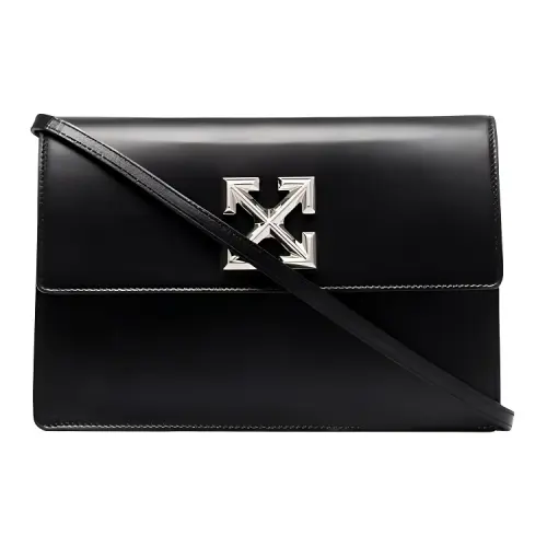 OFF WHITE Leather Crossbody Bag, Shoulder Bag Women's Black