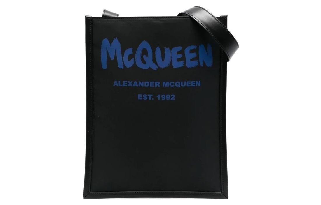 Мужская сумка Alexander Alexander McQueen Logo (черная)