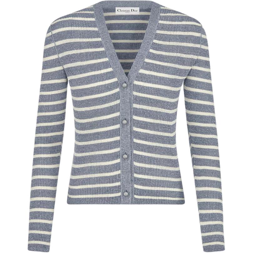 Женская куртка Dior D-Stripes (синяя)