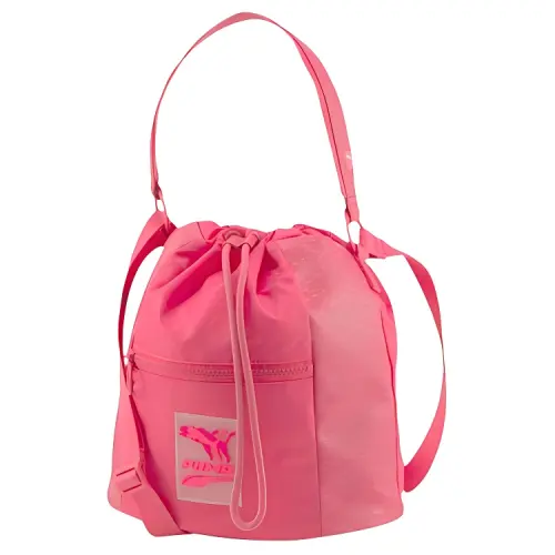PUMA Artificial Leather Bucket Bag Handbag Regular Unisex Bright Pink