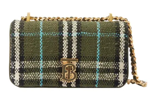 Burberry Cow Leather Shoulder Bag, Crossbody Bag Mini Women's Olive Green