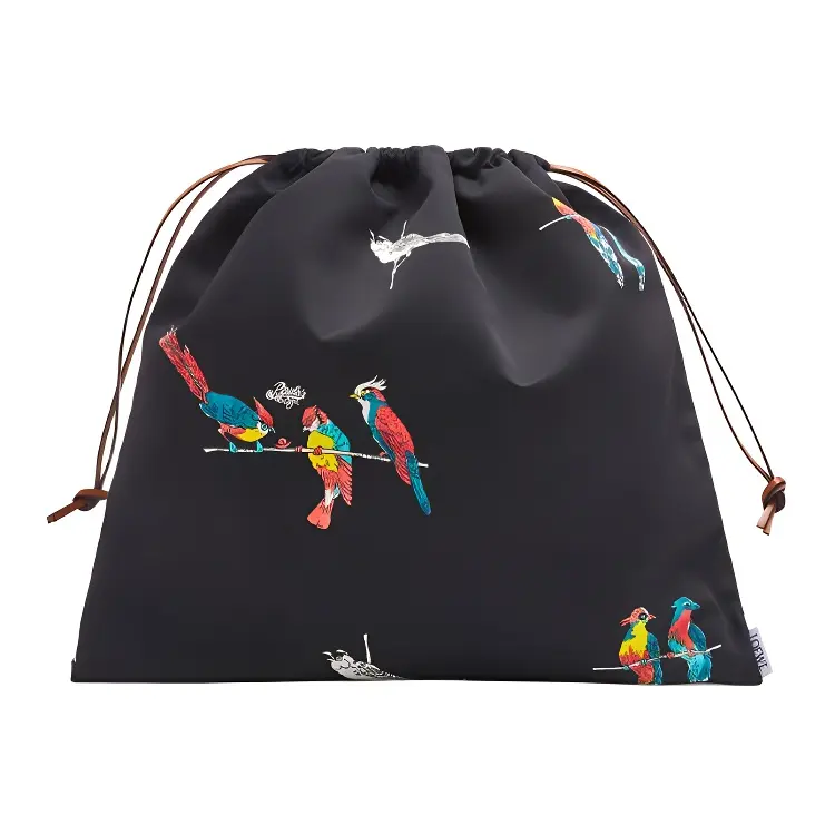 LOEWE Calfskin With Cotton Canvas Bag Clutch Women's Black/White