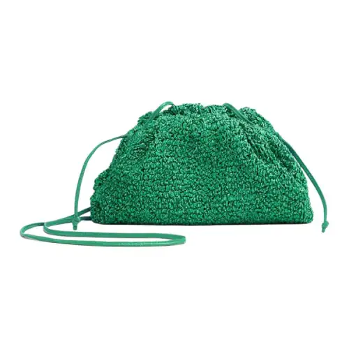 Bottega Veneta POUCH Cloud Bag Leather Clutch, Shoulder Bag, Crossbody Bag Mini Women's Green