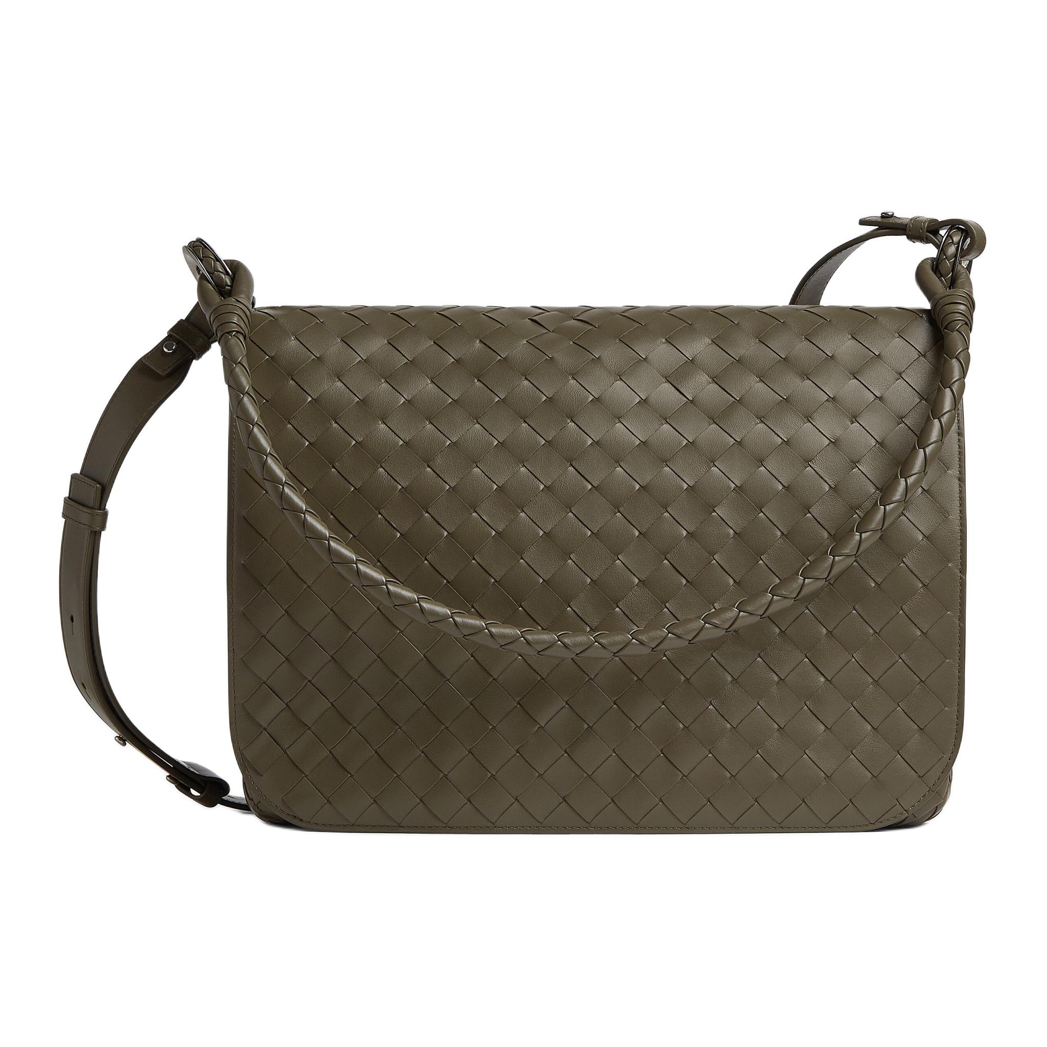 Мужская сумка Bottega Veneta Intrecciato (зеленая)