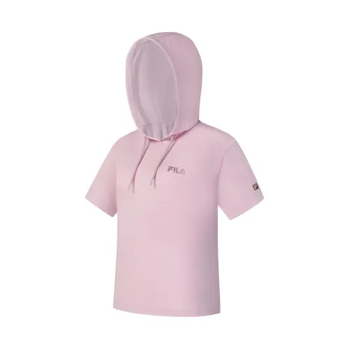 FILA Fitness T Shirts Women's Moderate Purple VT Hooded Moderate Other