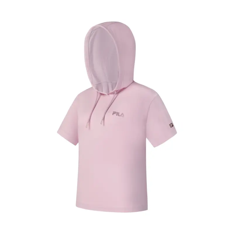 FILA Fitness T Shirts Women's Moderate Purple VT Hooded Moderate Other
