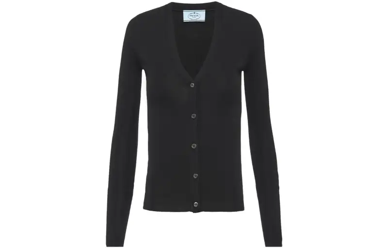 【Replicated_PM】V-neck cashmere-silk cardigan