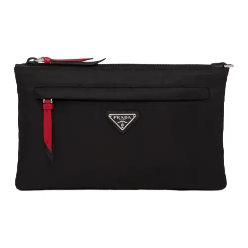 PRADA Nylon Fabric Clutch Women's Black