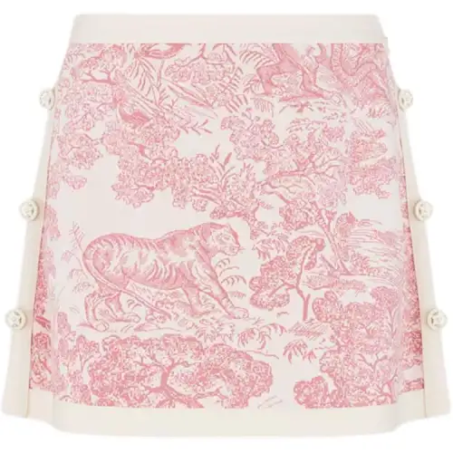 DIOR Casual Short Skirts Women's Cherry Blossom Pink