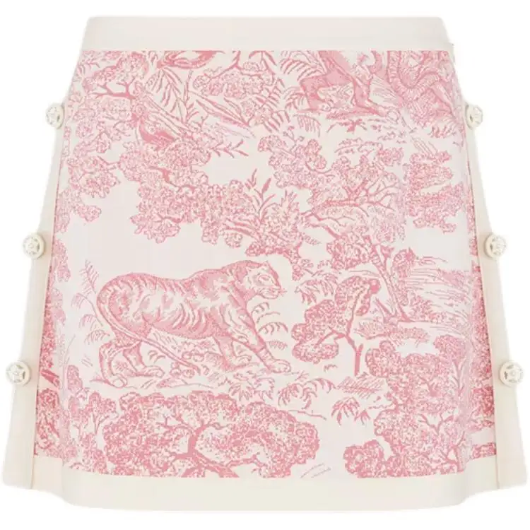 DIOR Casual Short Skirts Women's Cherry Blossom Pink