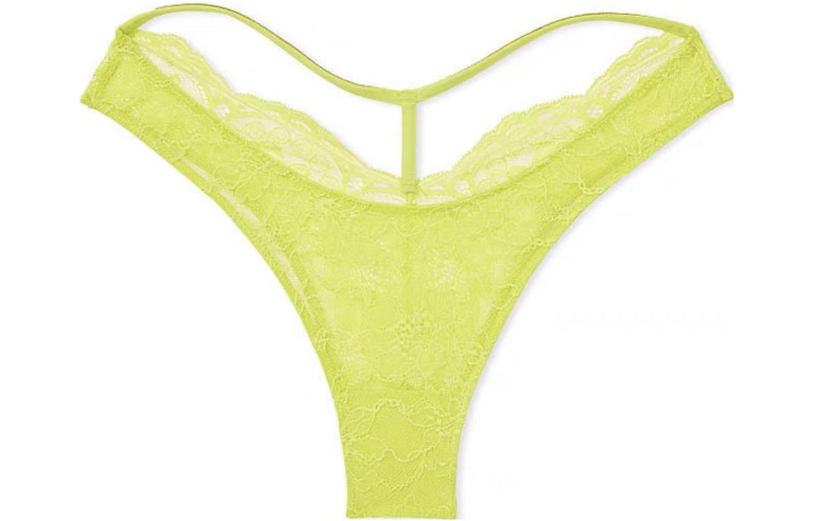 Женские трусы Victoria's Secret Rhinestone Thong (желтые)