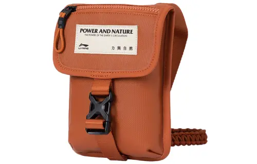 Li Ning Urban Outdoor Collection Fabric Crossbody Bag, Shoulder Bag Unisex Orange