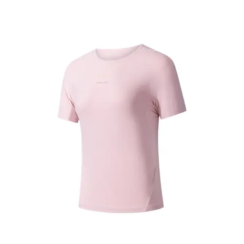 ANTA T Shirts Women's Return Red Crew Neck Moderate Straight Fit