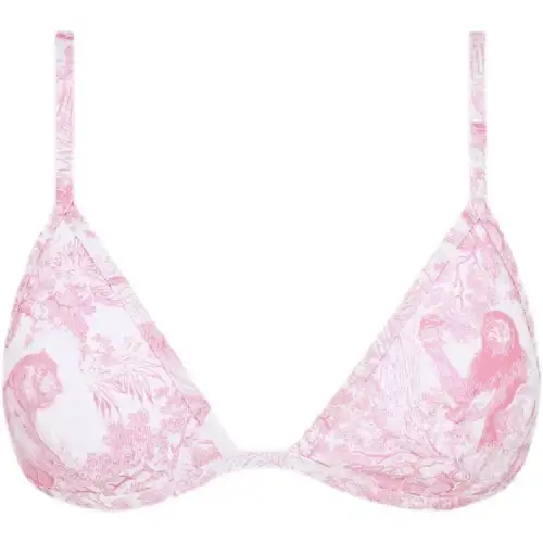 Christian DIOR All Over Patterned Tied Bikini Top