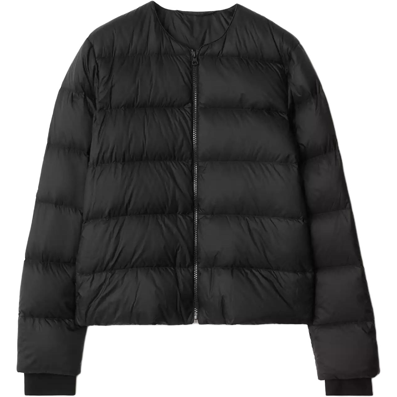 Женская куртка Burberry Стеганая на молнии (черная)