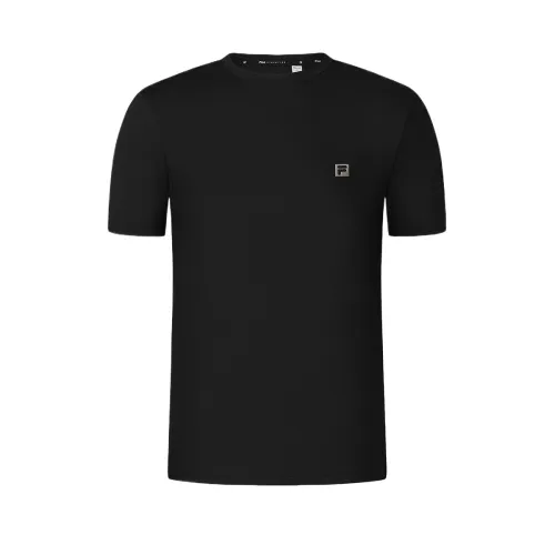 FILA Fitness T Shirts Men's Pitch Black Crew Neck Moderate Straight Fit