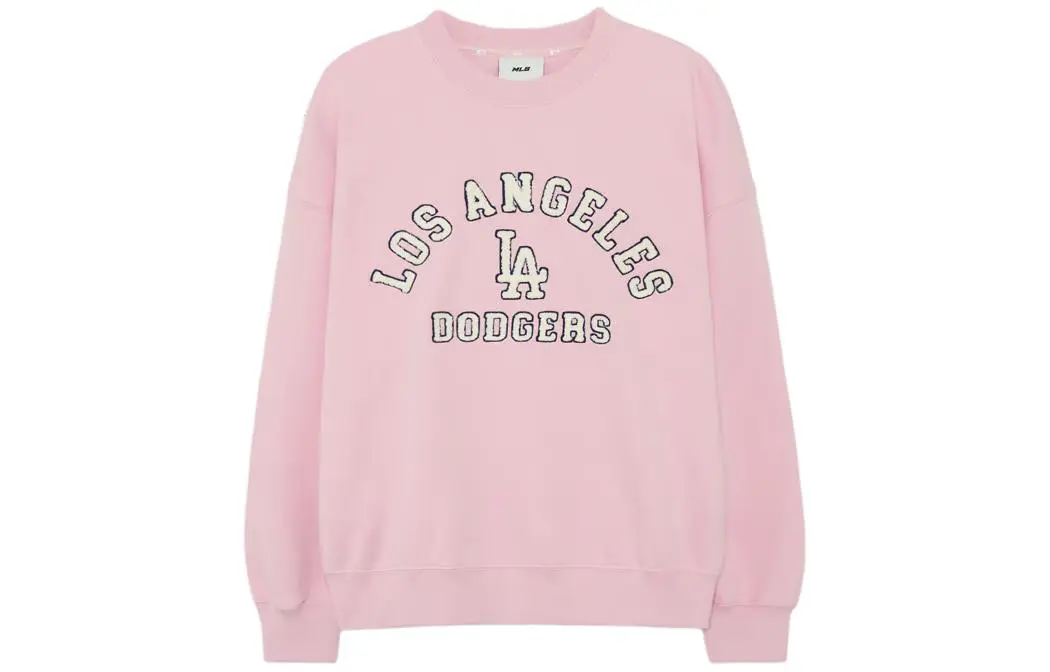 MLB Los Angeles Dodgers Sweatshirts Women's Pink Crew Neck Moderate Other