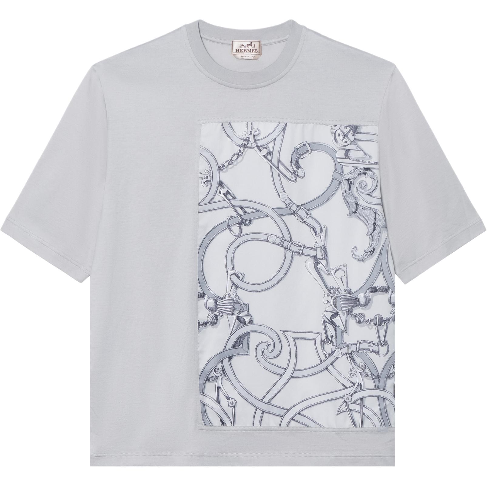 Мужская футболка Hermes HERMES SS25 L'Instruction du Roy T (туманный)