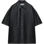 LOEWE Anagram Logo Embossed Leather Shirt