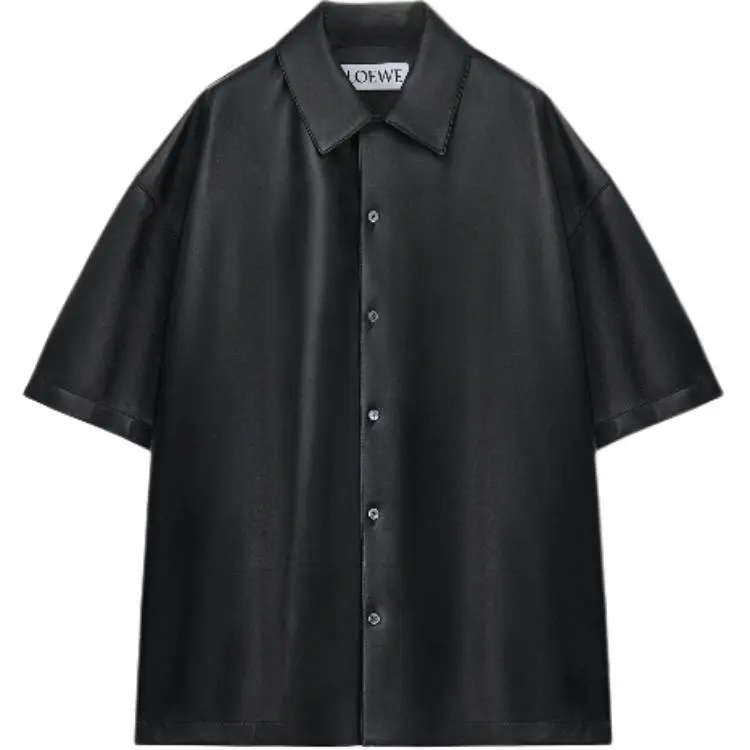 LOEWE Anagram Logo Embossed Leather Shirt