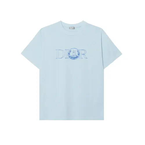 DIOR SS25 Summer Men's Clothing Collection T Shirt Men's Blue